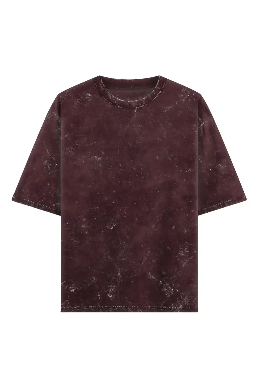 Acid Wash Maroon Oversized Tee