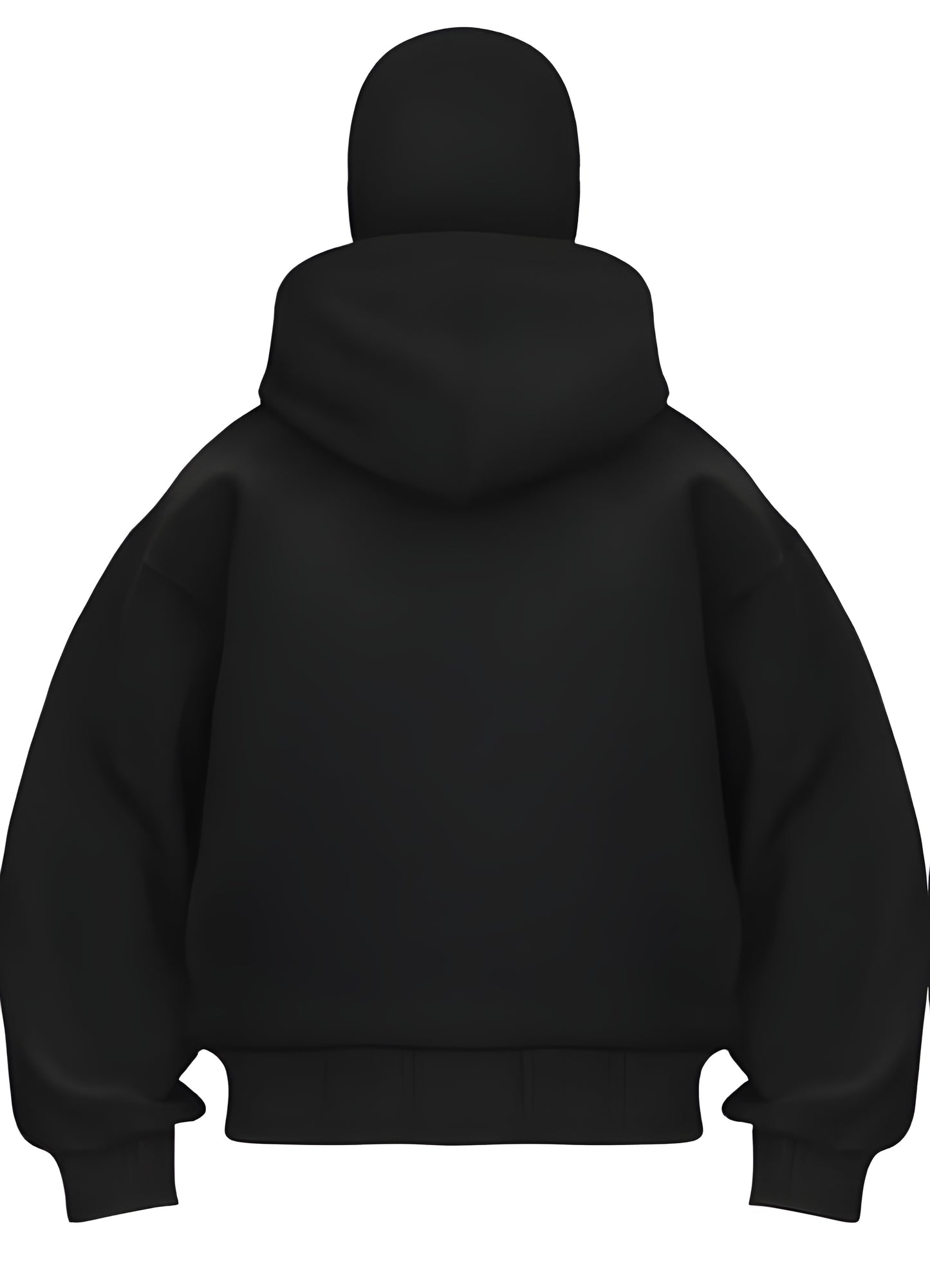 Black Balaclava Double Zip Oversized Hoodie