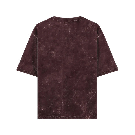 Acid Wash Maroon Oversized Tee