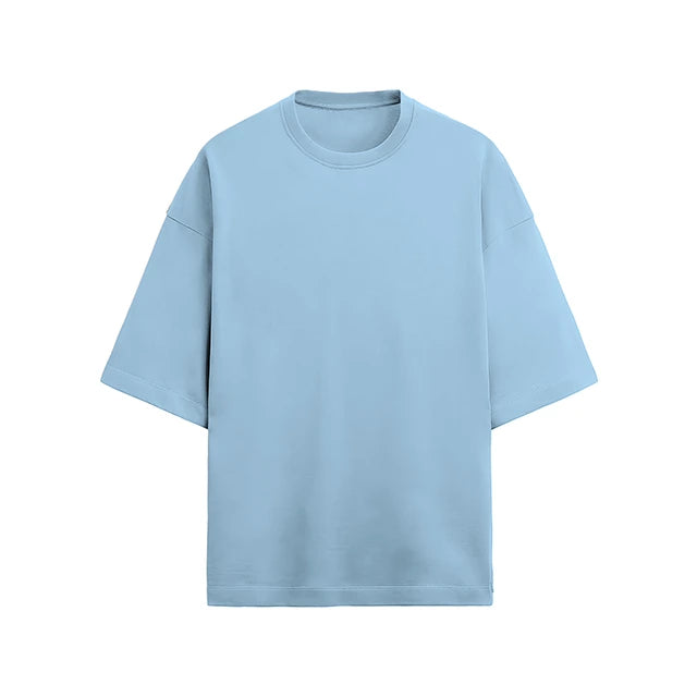 Terry Cotton Oversized Baby Blue Tee