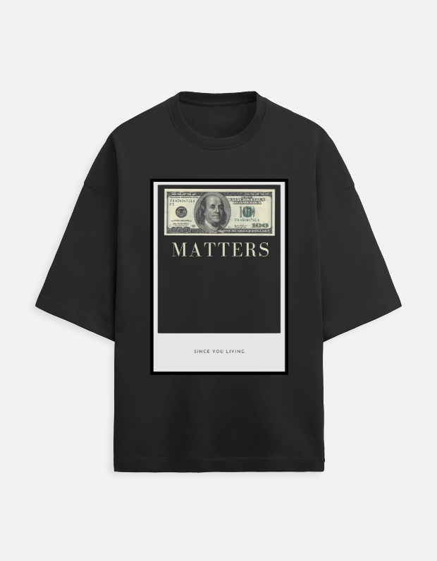 Money Matters Oversized Terry Cotton Tee