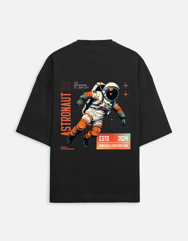 Orbit One Retro Astronaut  Oversize Tee