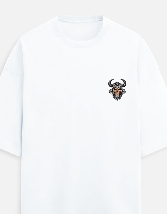 Vikings Oversized Terry Cotton White Tee