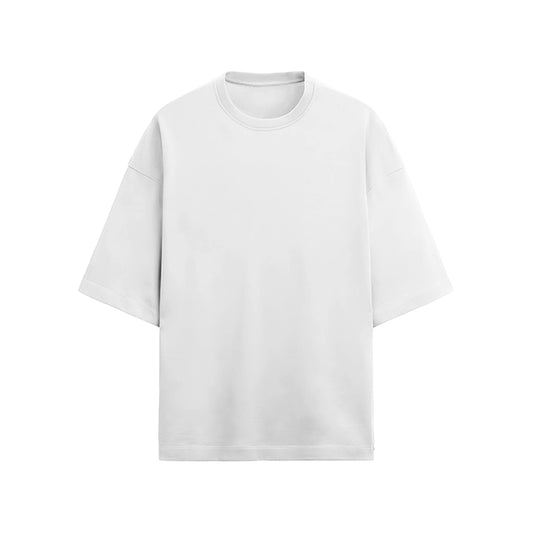 Terry Cotton Oversized White Tee